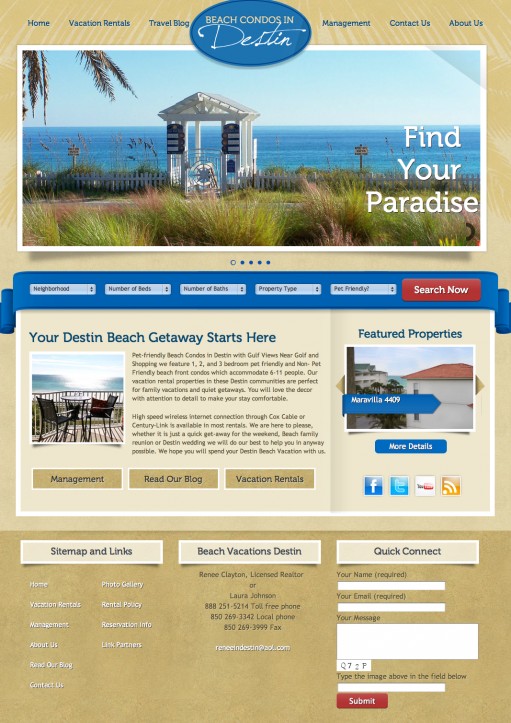 Destin Beach Rentals Pet Friendly, Search and Reserve Online